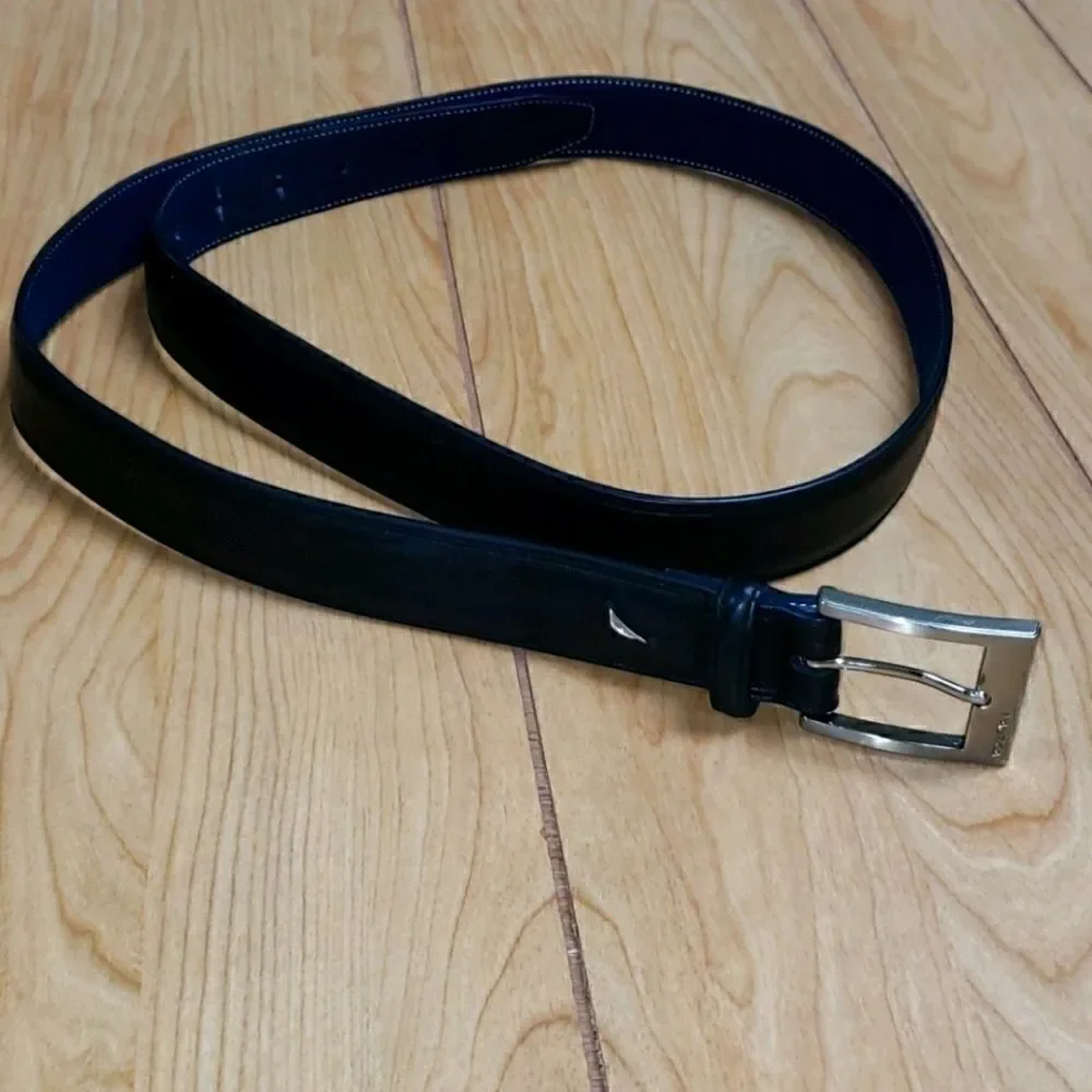 NAUTICA GENUINE LEATHER BLACK BELT